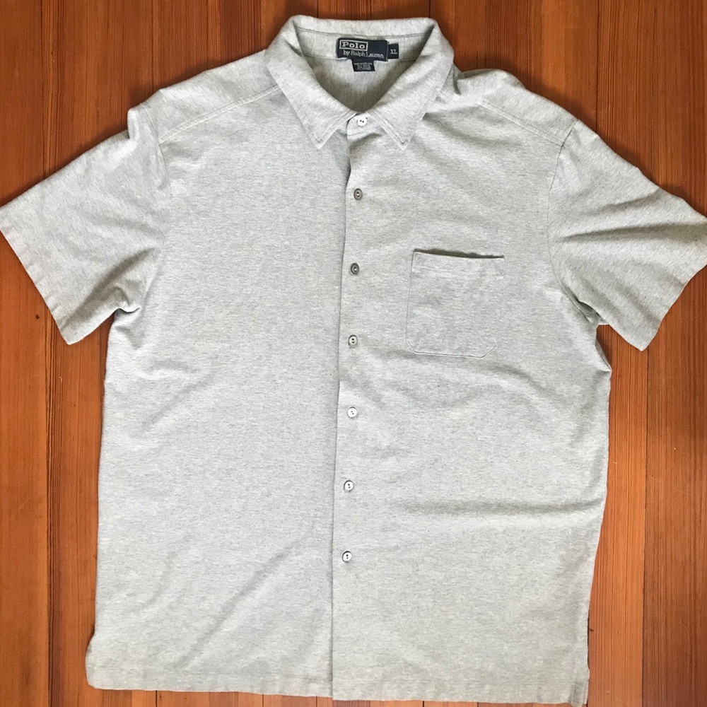 POLO by Ralph Lauren Grey knit button down